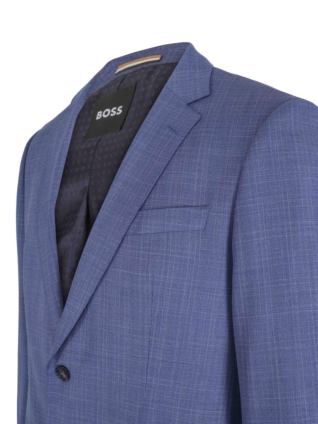 SLIM-FIT SUIT IN CHECKED VIRGIN WOOL SERGE