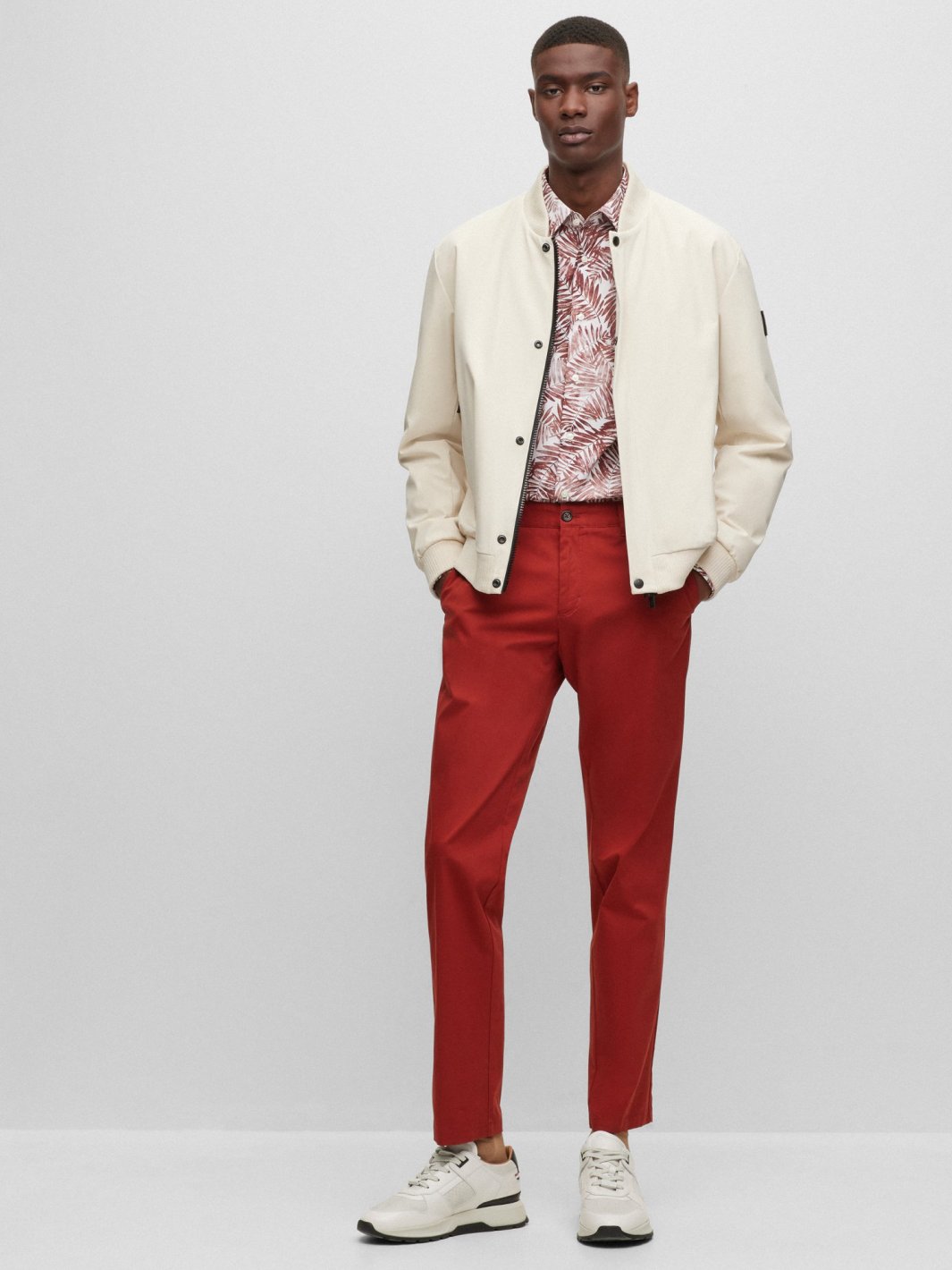 HANK-KENT SLIM FIT BATIK-PRINT SKJORTE