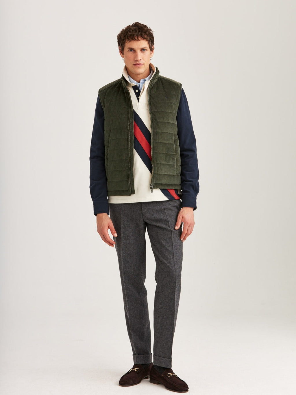 TED QUILTED CORD VEST