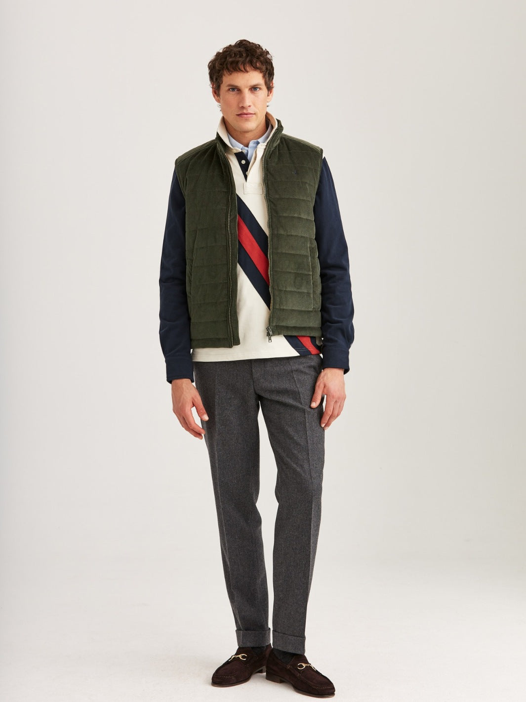 TED QUILTED CORD VEST