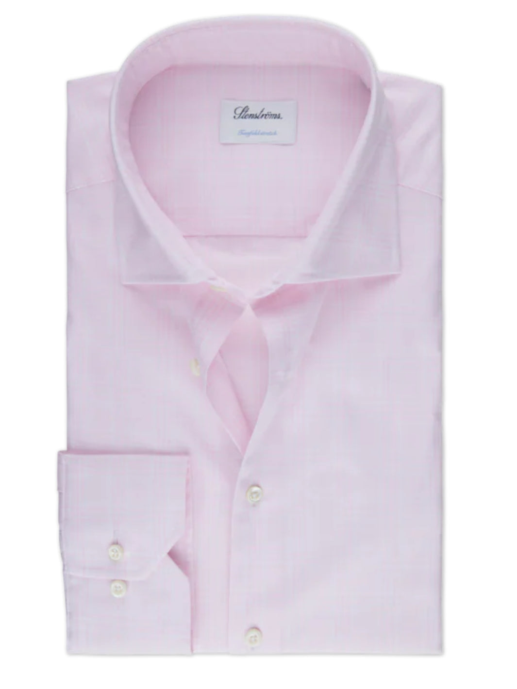 FITTED BODY CHECKED STRETCH SHIRT