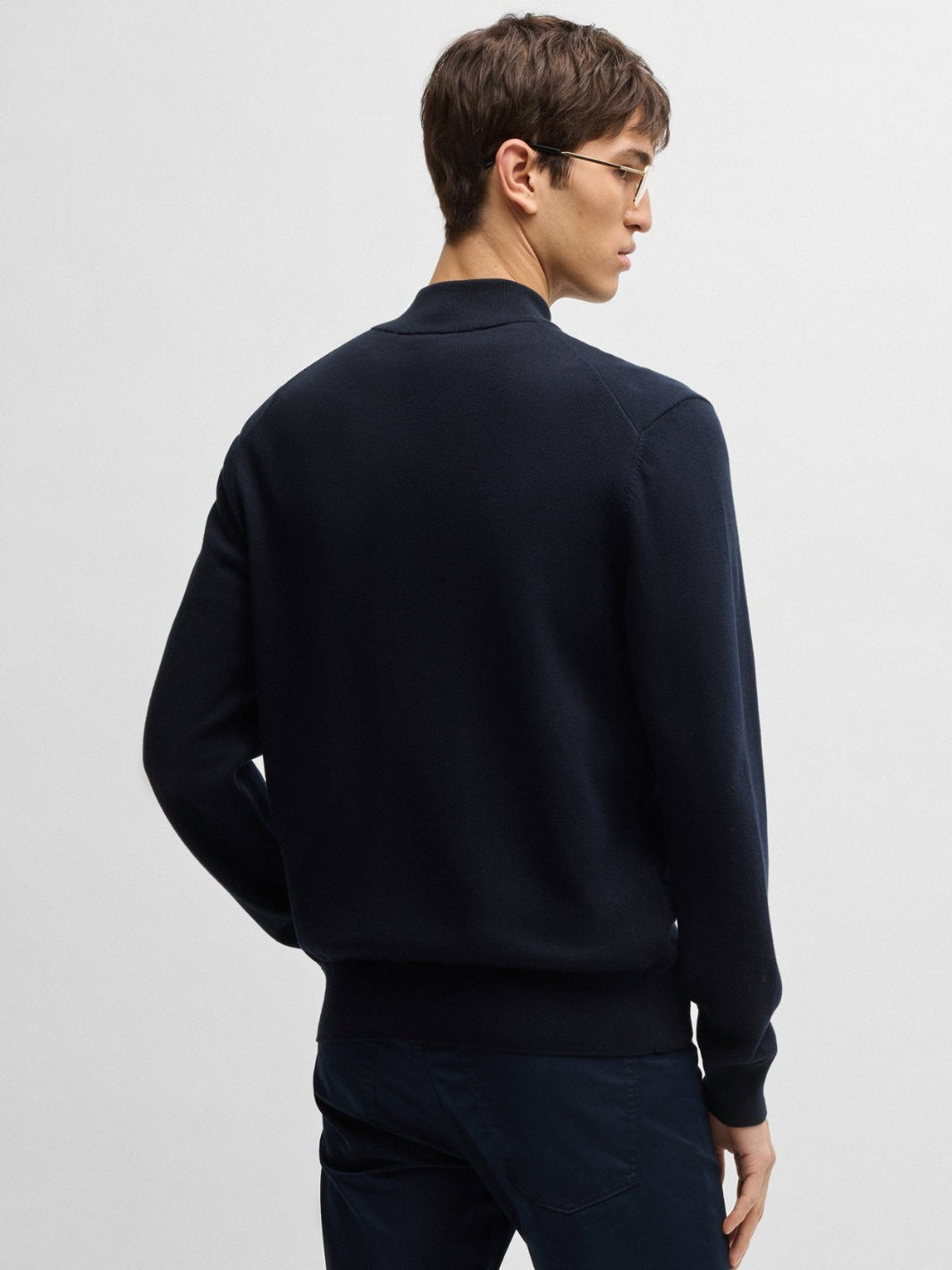 KNITTED ZIP-UP CARDIGAN COTTON