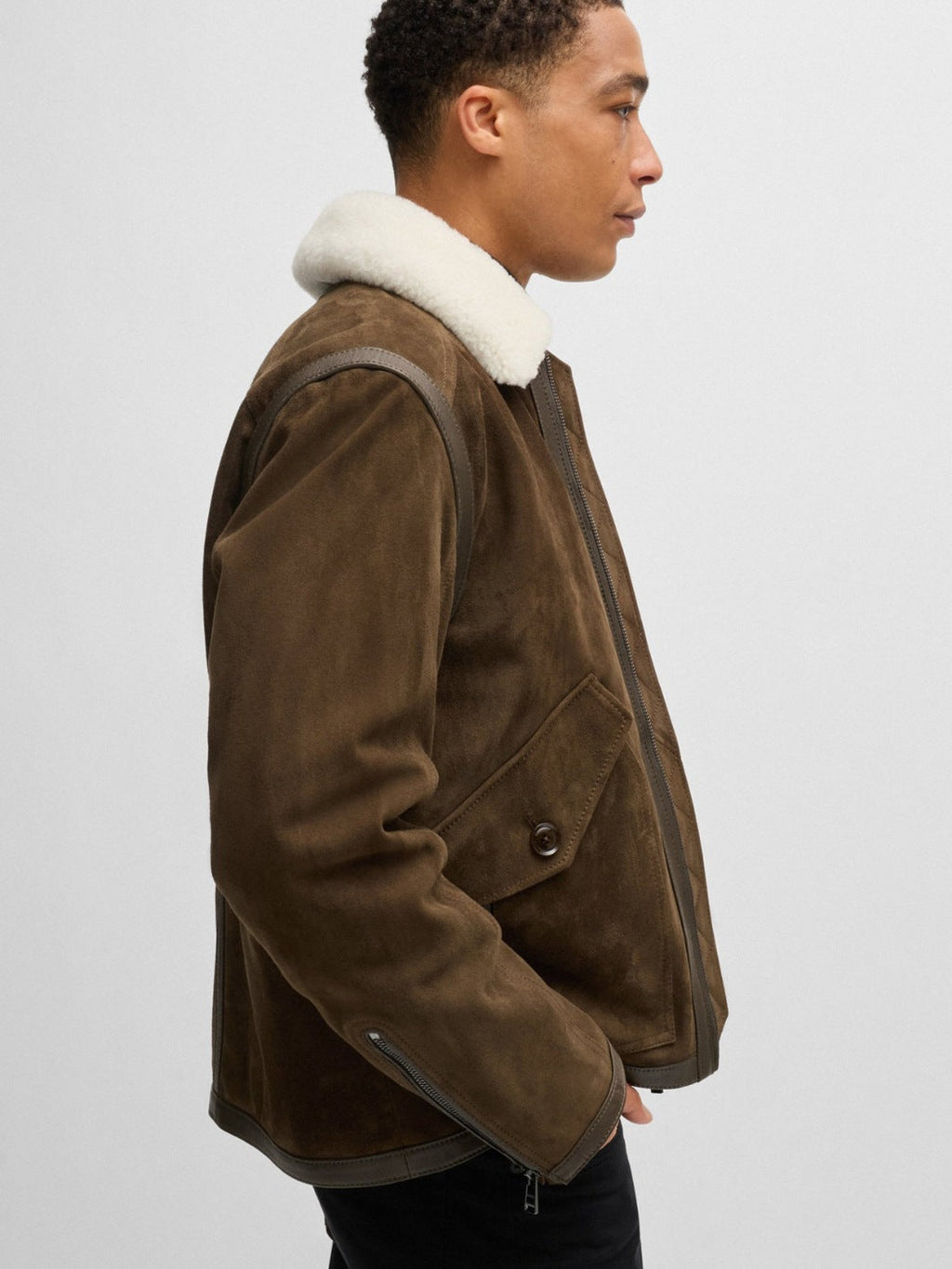 REGULAR-FIT SUEDE JACKET