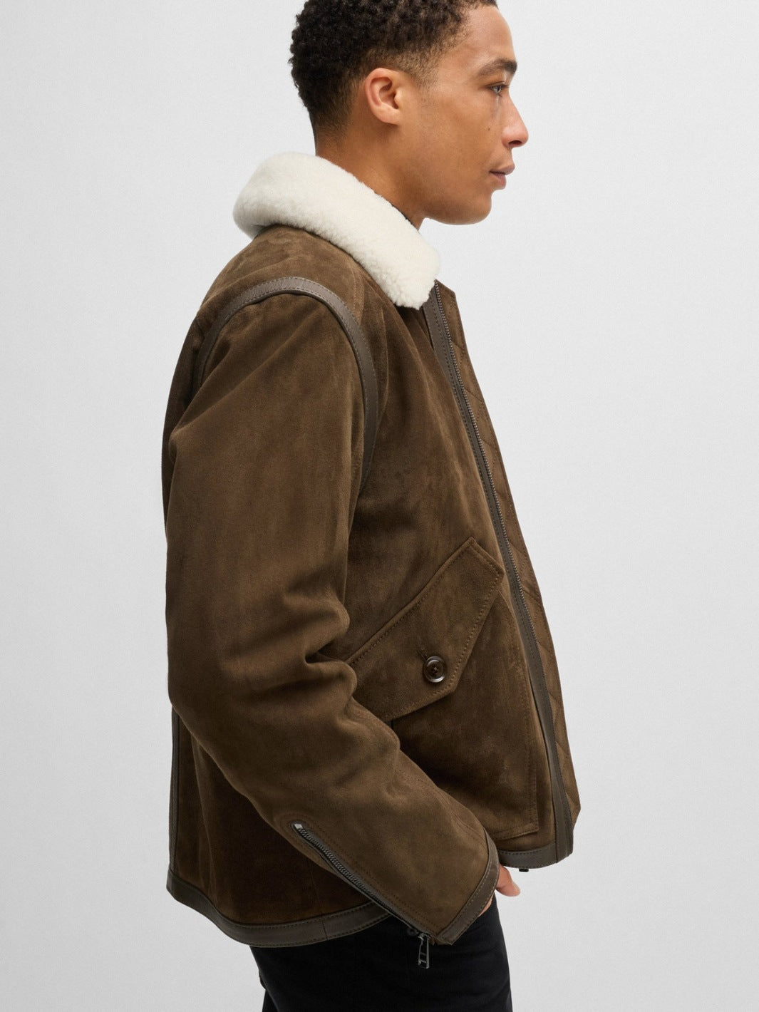 REGULAR-FIT SUEDE JACKET