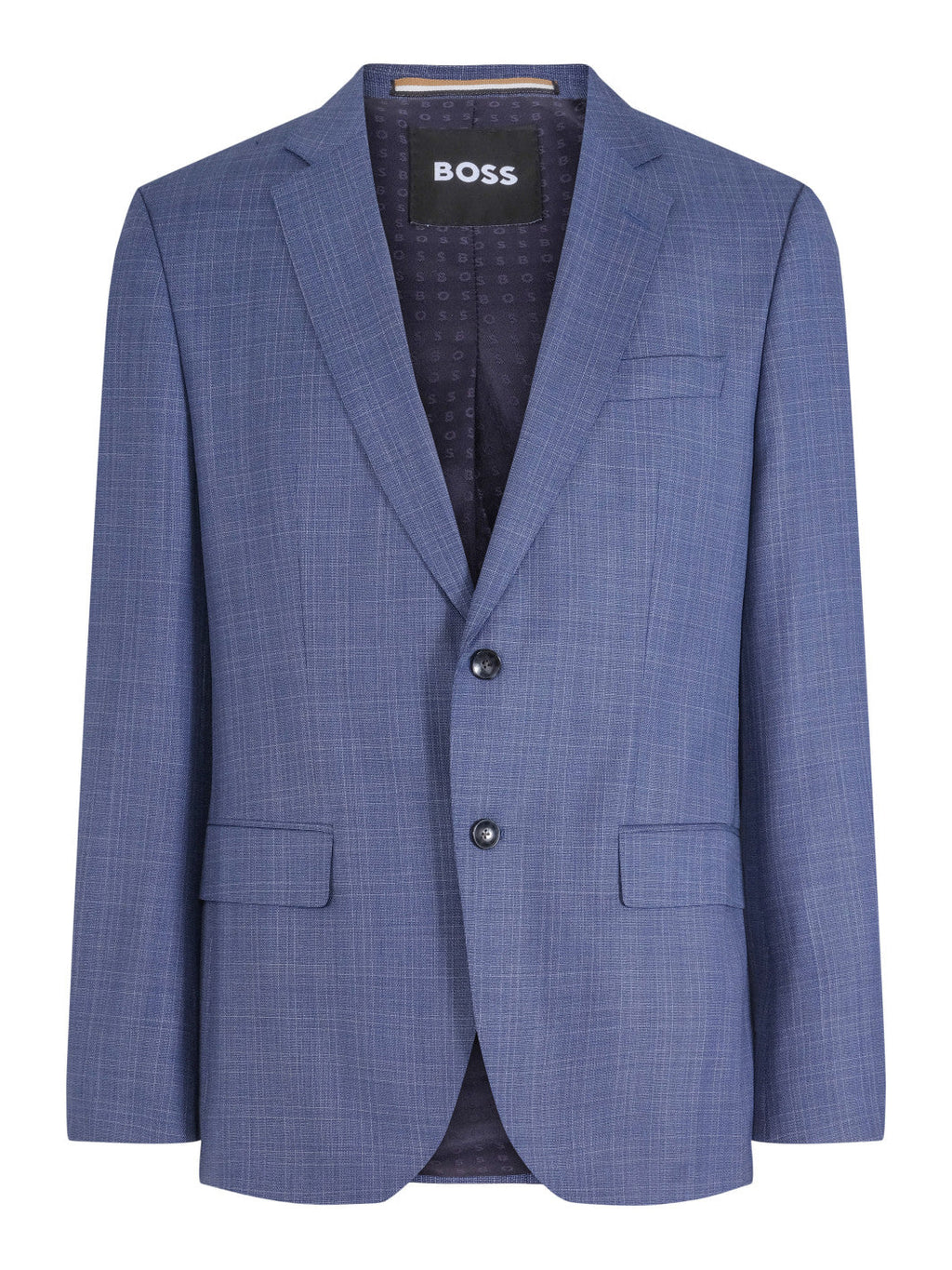 SLIM-FIT SUIT IN CHECKED VIRGIN WOOL SERGE