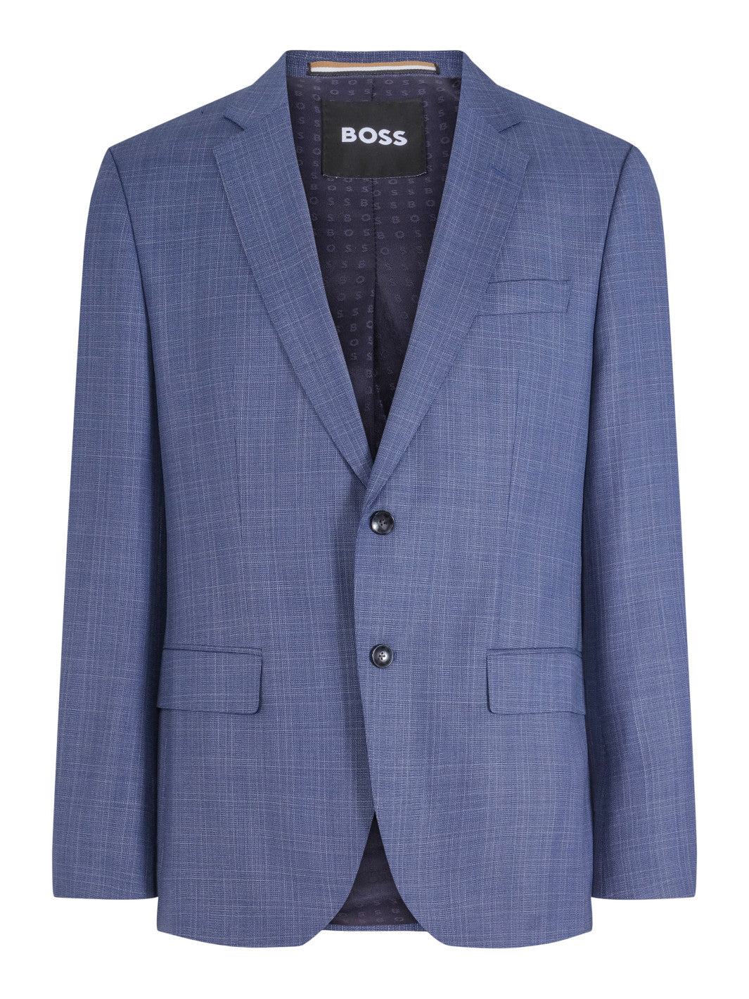 SLIM-FIT SUIT IN CHECKED VIRGIN WOOL SERGE