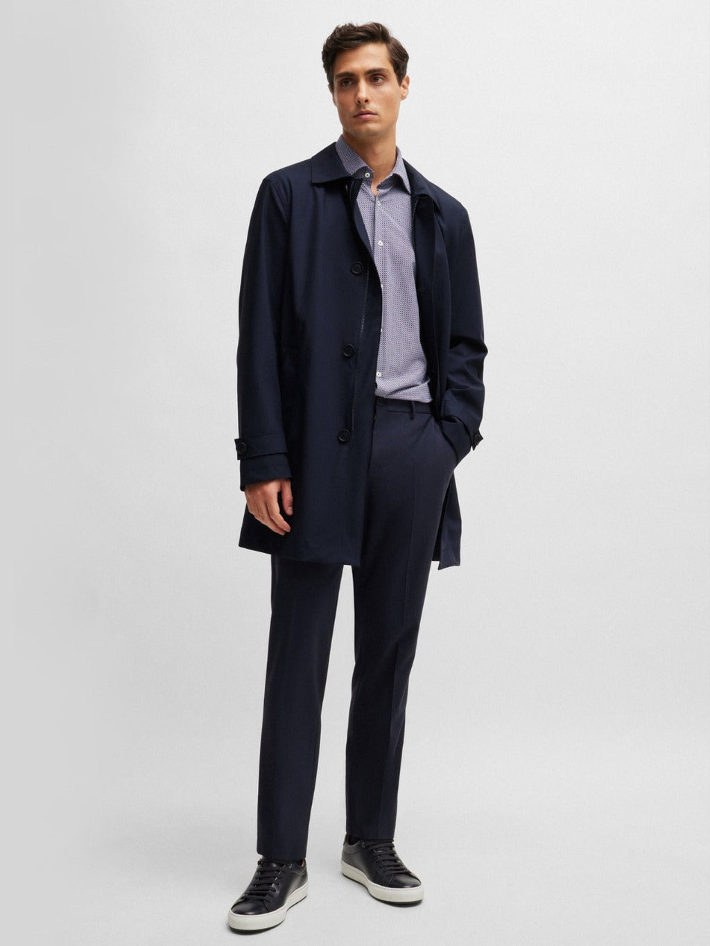 WATERPROOF COAT BLENDED WITH WOOL