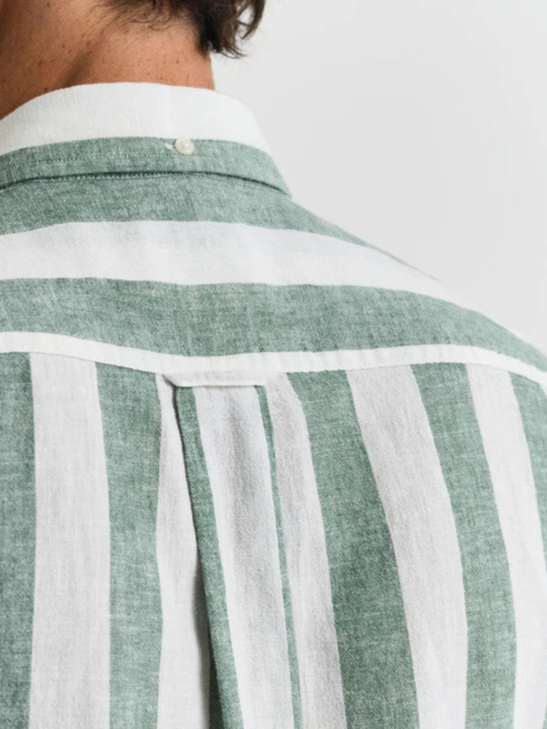 COTTON/LINEN STRIPE SS SHIRT