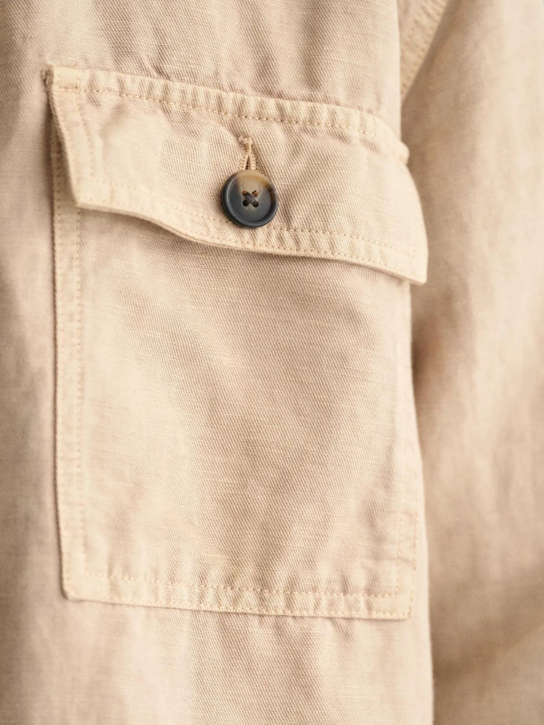 TWILL LINEN OVERSHIRT