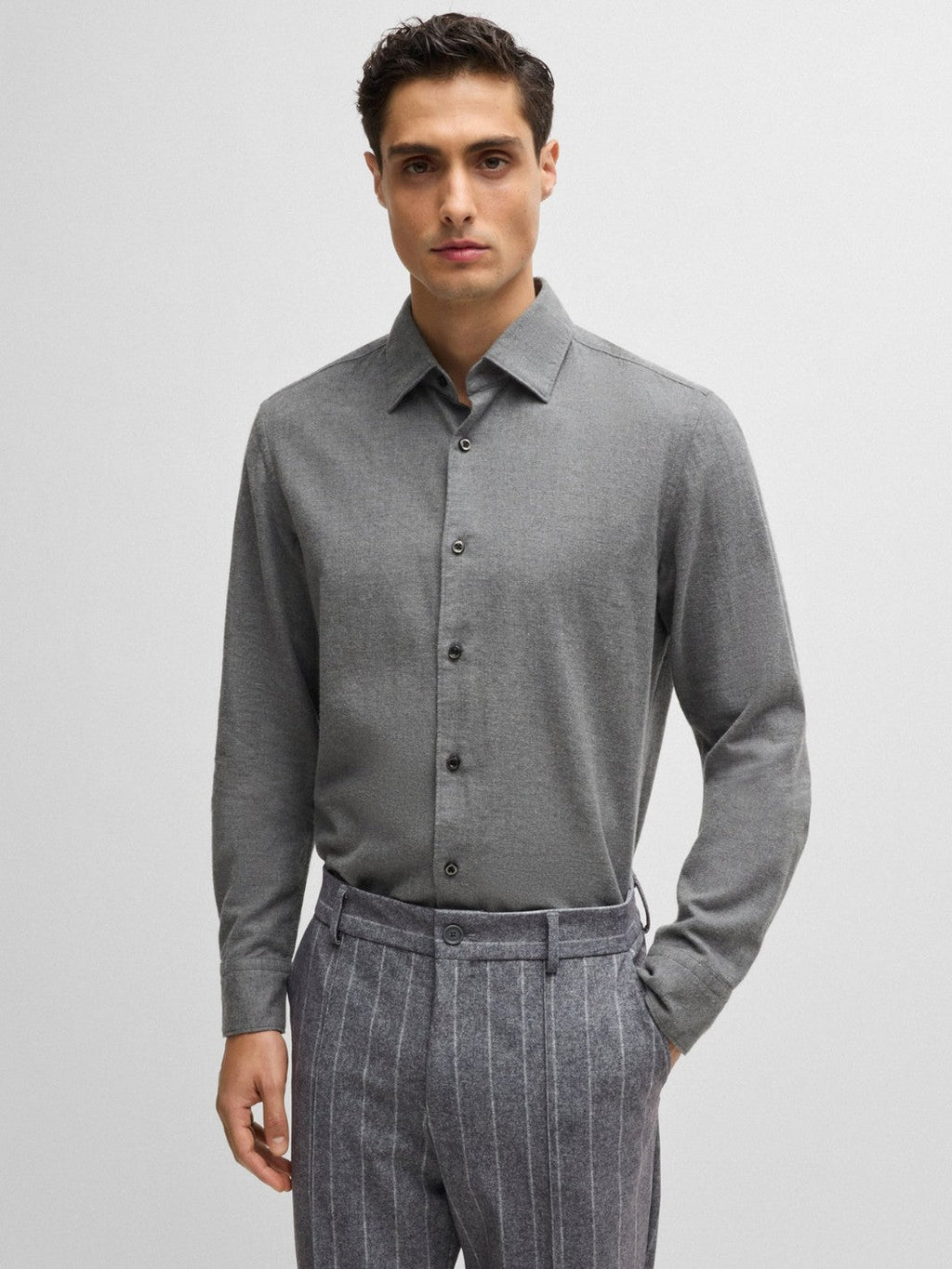 CASUAL FIT SHIRT IN COTTON TWILL