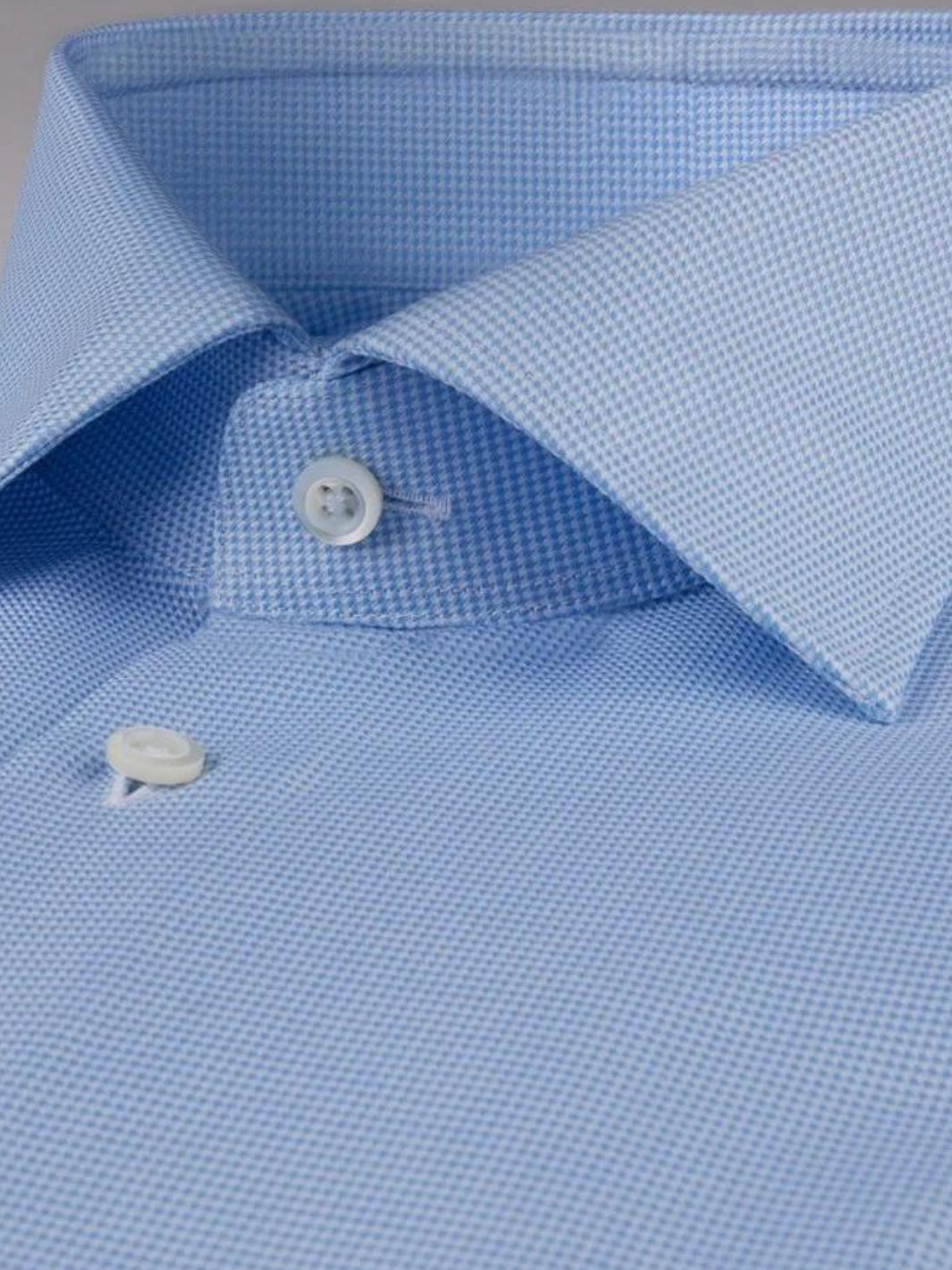 SLIMLINE BLUE HOUNDSTOOTH SKJORTE