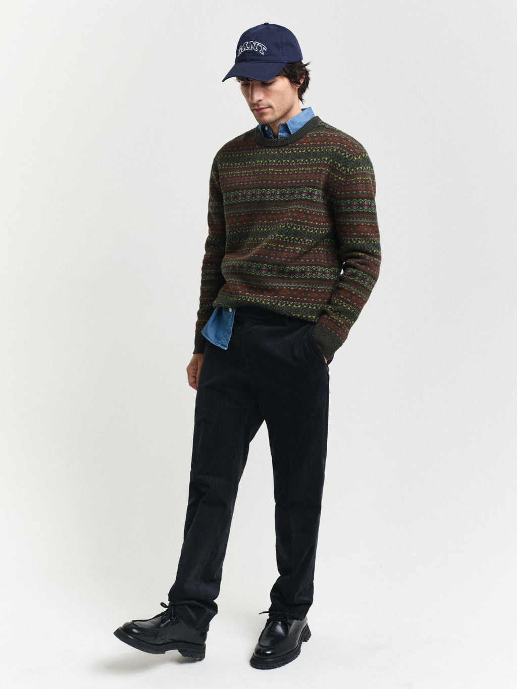FAIR ISLE CREW NECK SWEATER