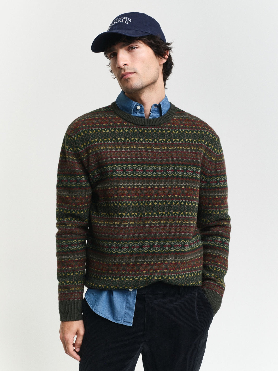 FAIR ISLE CREW NECK SWEATER