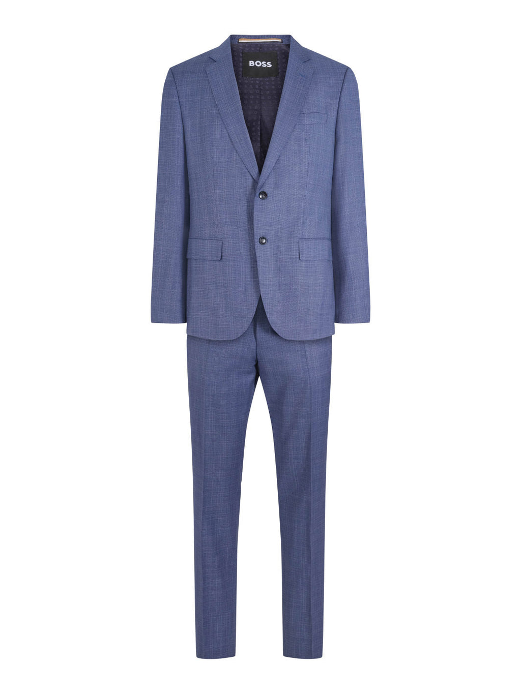 SLIM-FIT SUIT IN CHECKED VIRGIN WOOL SERGE