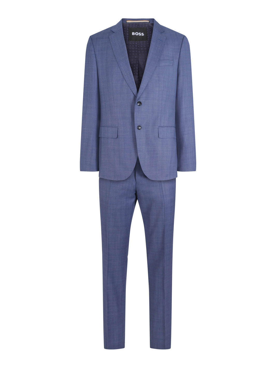 SLIM-FIT SUIT IN CHECKED VIRGIN WOOL SERGE