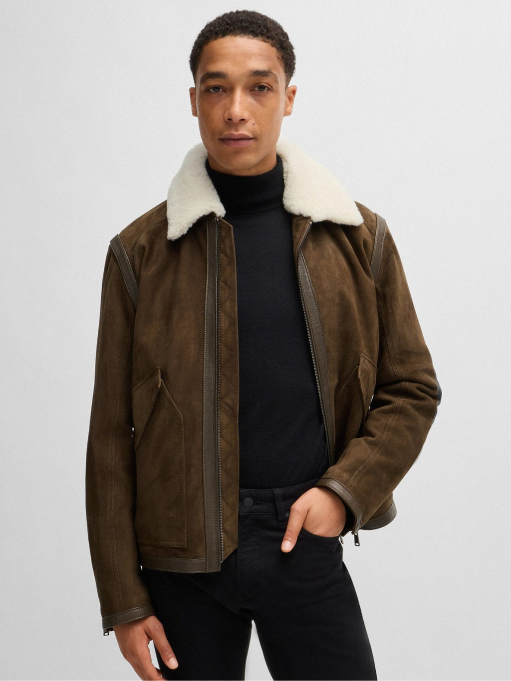 REGULAR-FIT SUEDE JACKET