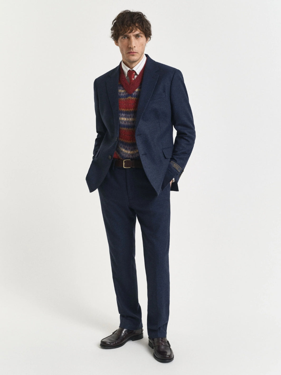 FLANNEL H.BONE SUIT JACKET