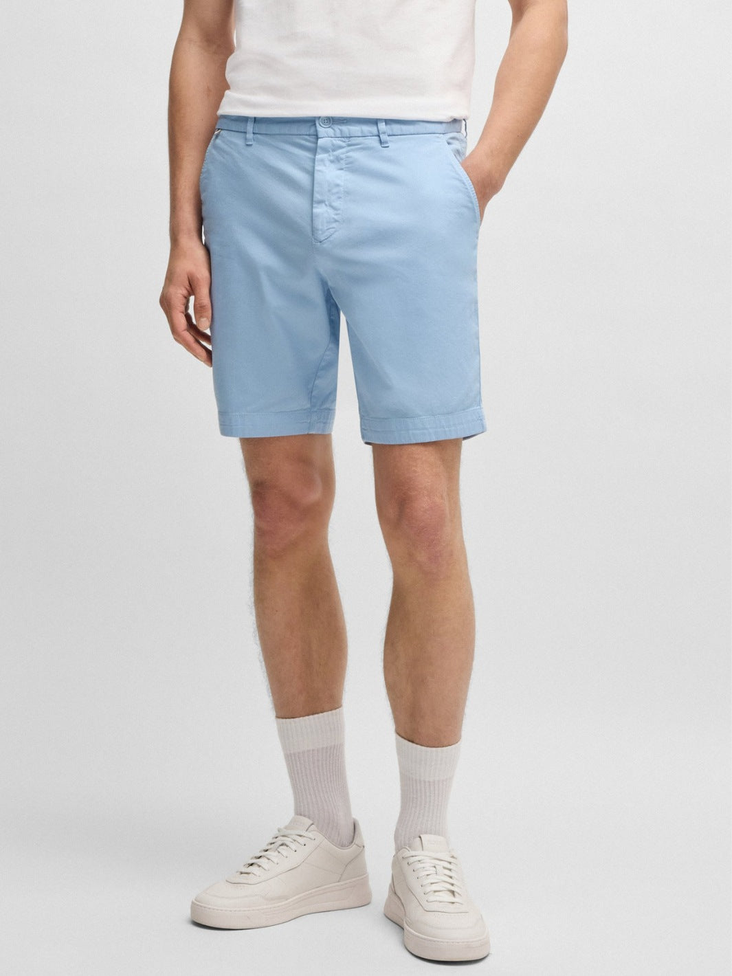 SLIM STRETCH-COTTON SHORTS