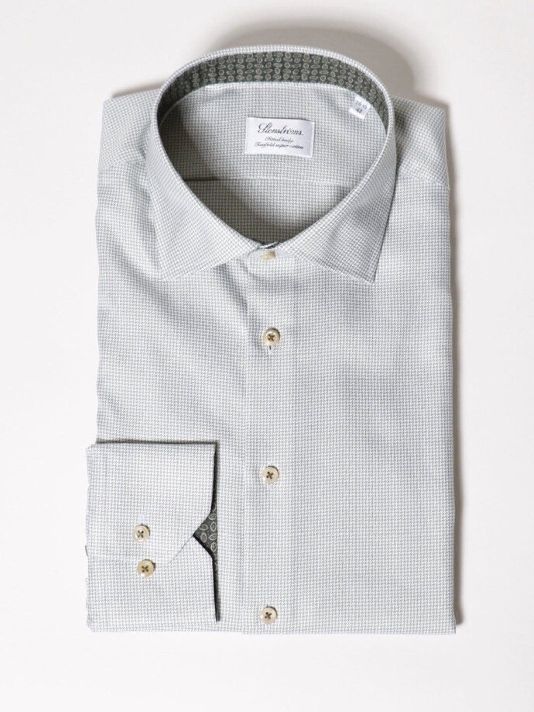 FITTED BODY HOUNDSTOOTH SHIRT