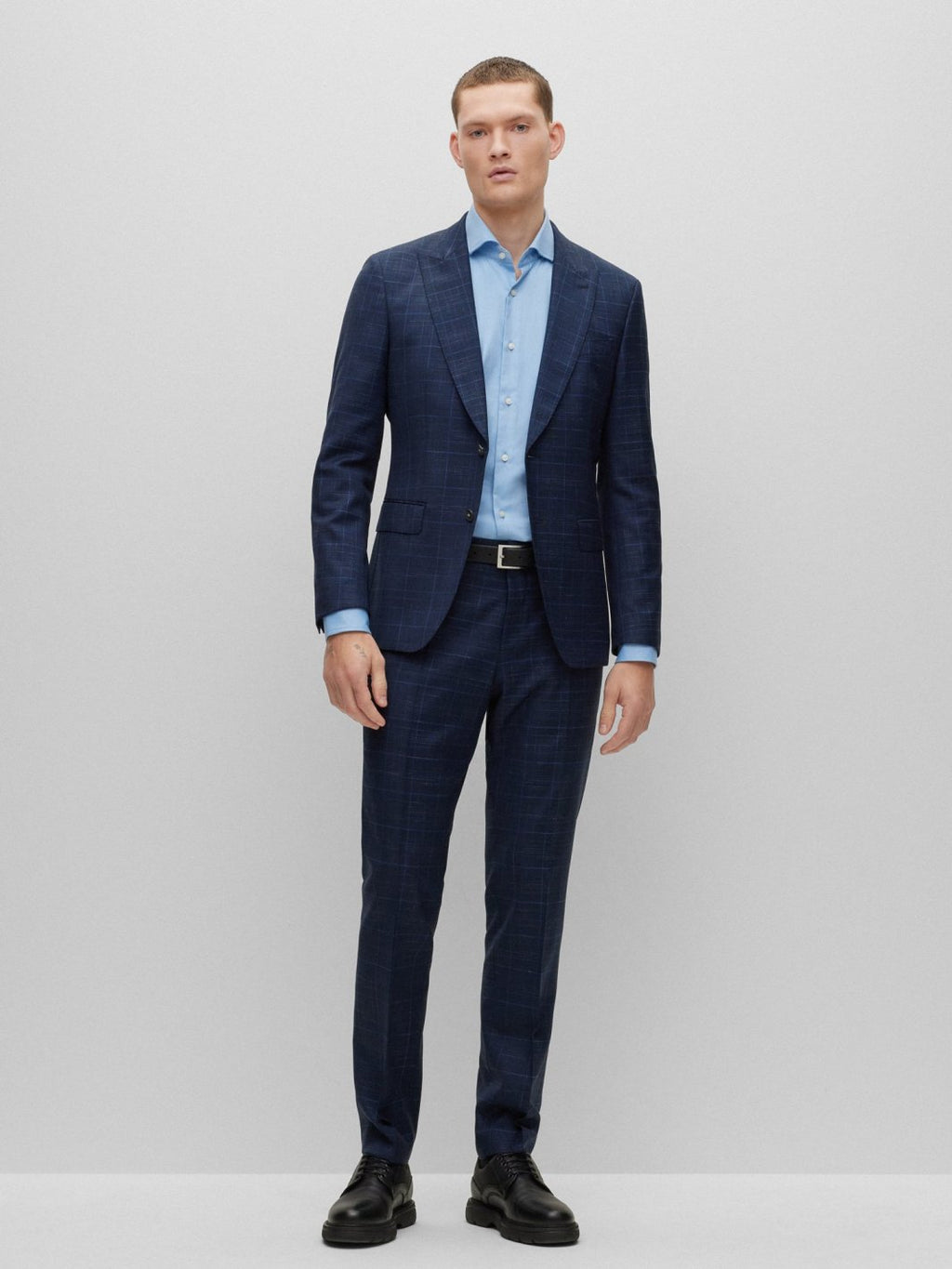 SLIM FIT SUIT IN CHECKED VIRGIN-WOOL