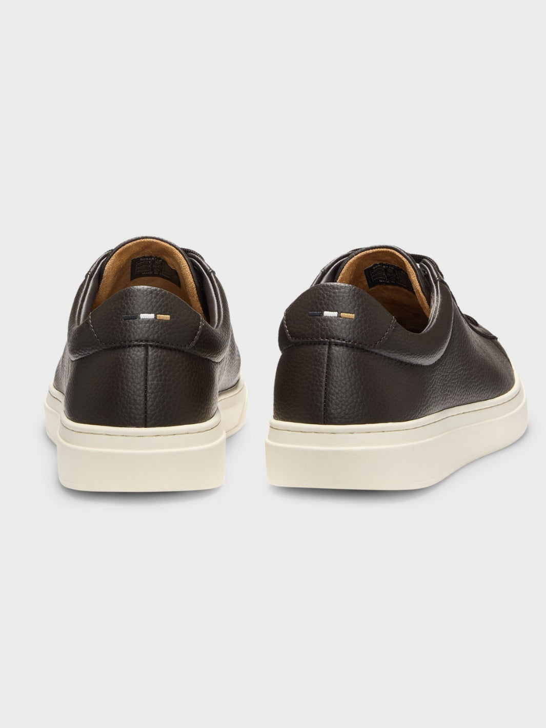 GRAINED-LEATHER TRAINERS