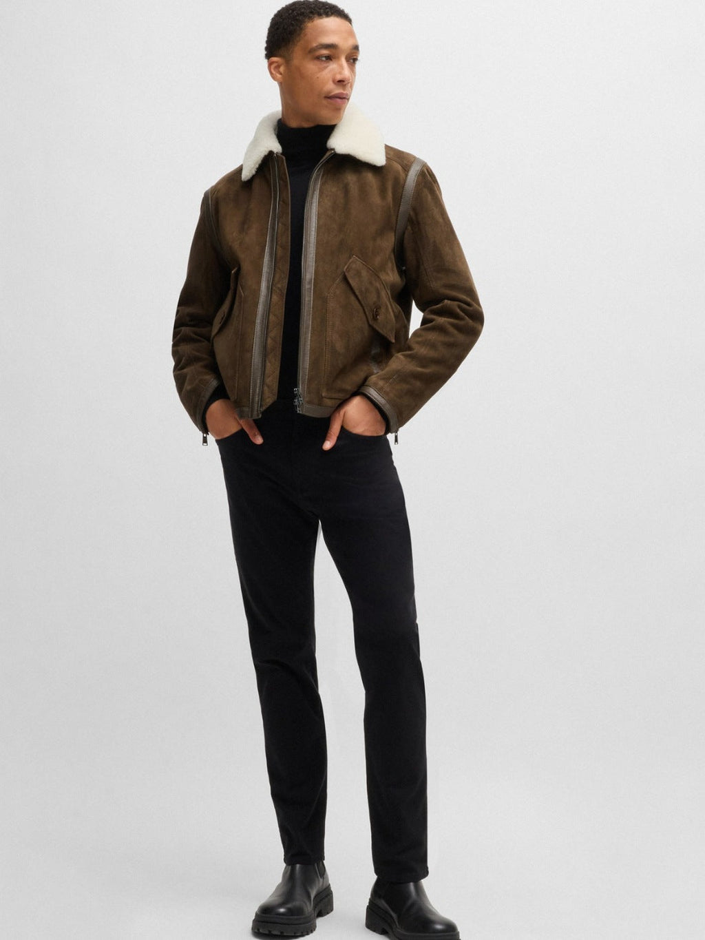 REGULAR-FIT SUEDE JACKET