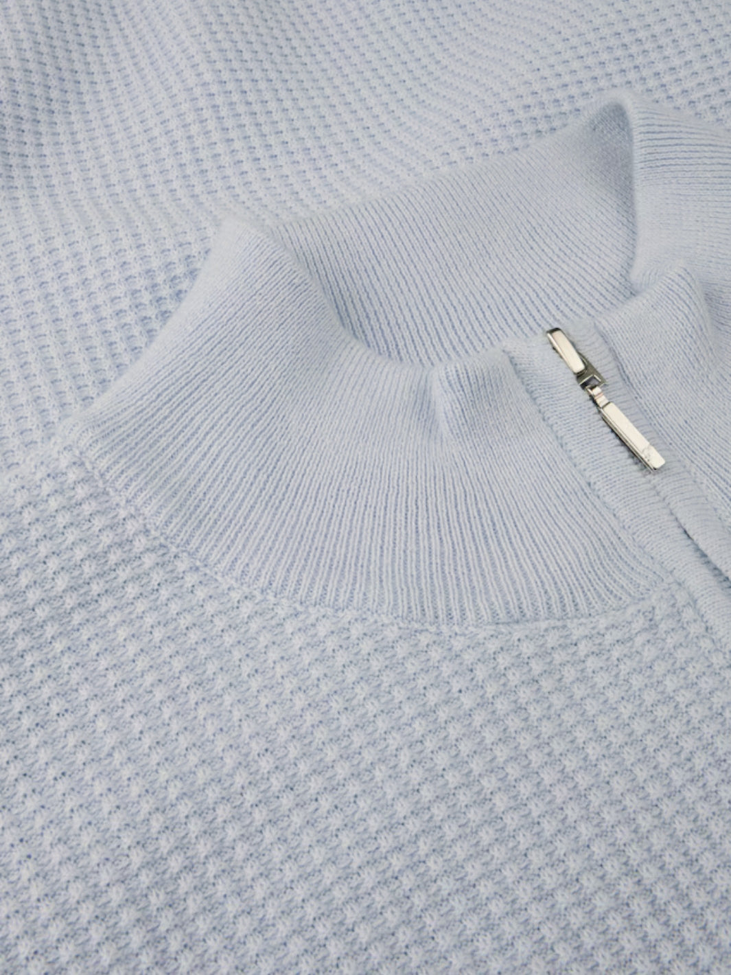 TEXTURED HALF-ZIP SWEATER