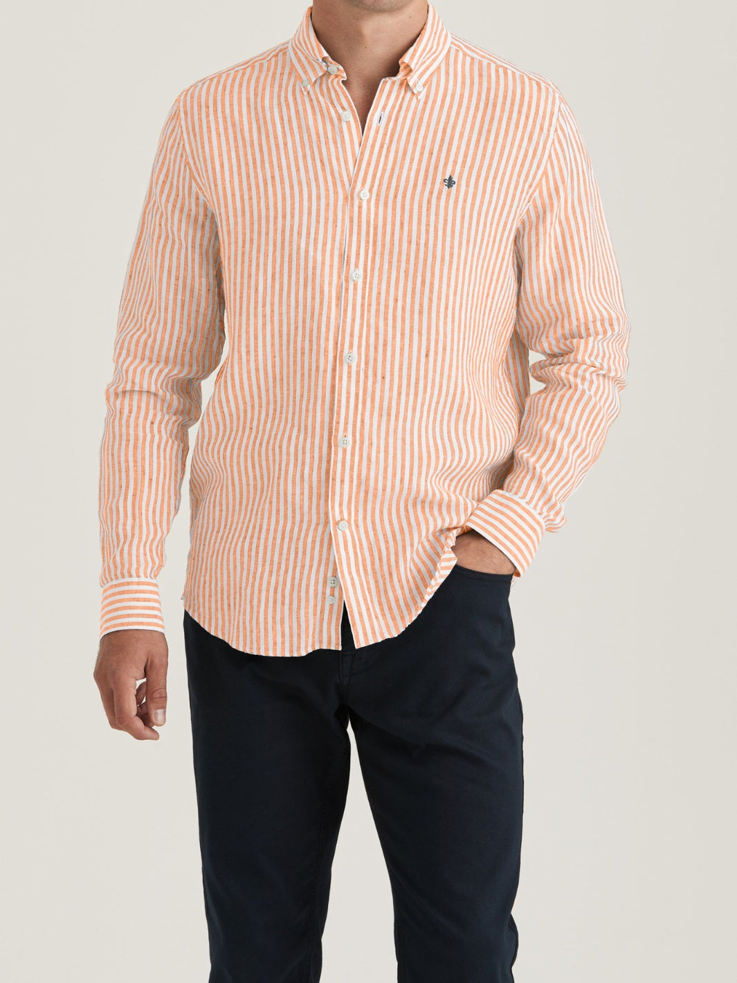 DOUGLAS LINEN STRIPE SHIRT