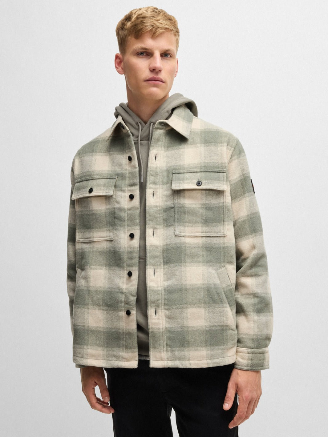 OVERSIZED OVERSHIRT IN CHECKED TWEED