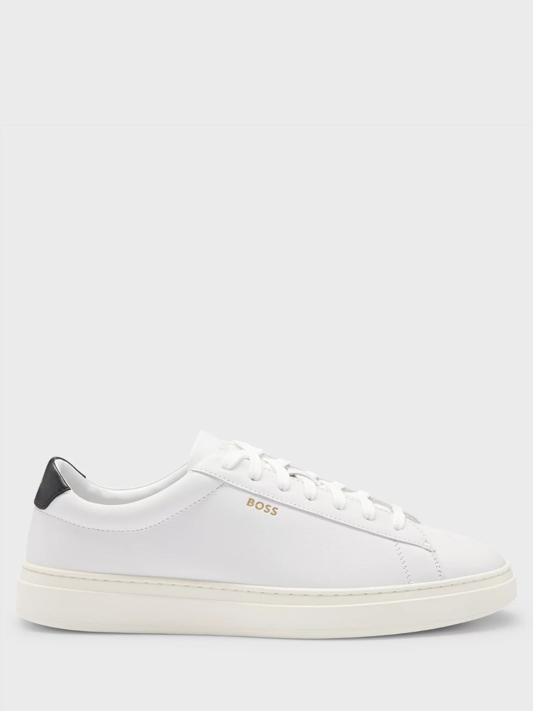 LACE-UP LEATHER TRAINERS