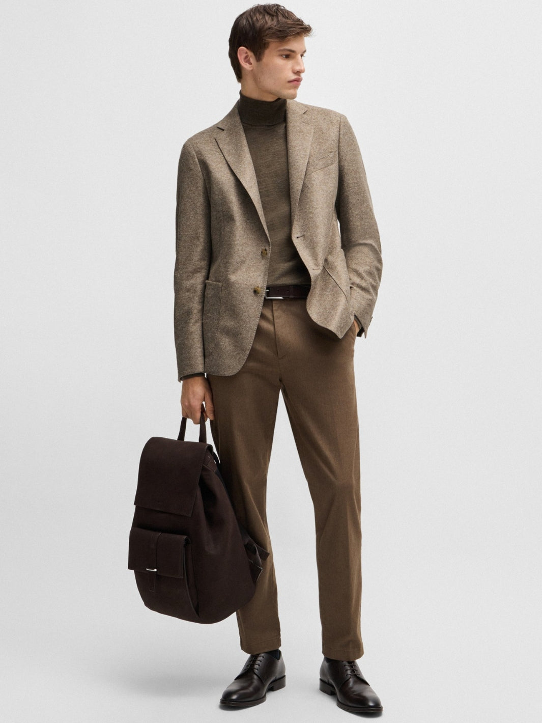 HANRY SLIM-FIT JACKET IN STRETCH JERSEY WITH WOOL