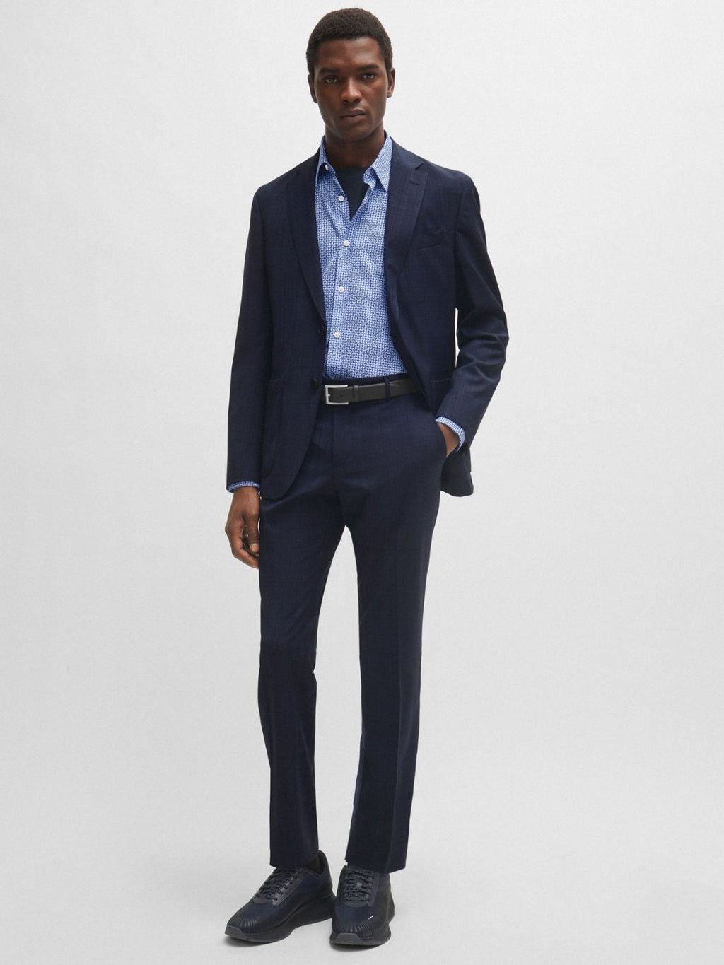 SLIM FIT SUIT IN CHECKED VIRGIN WOOL