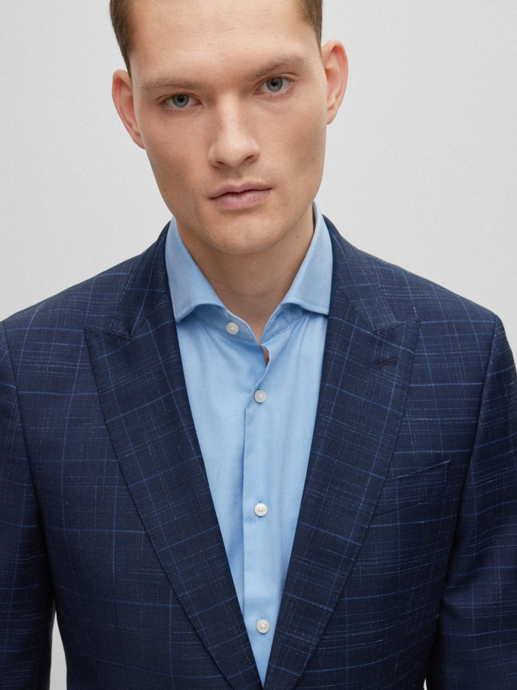 SLIM FIT SUIT IN CHECKED VIRGIN-WOOL