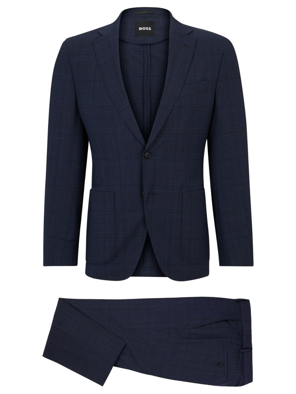 SLIM FIT SUIT IN CHECKED VIRGIN WOOL