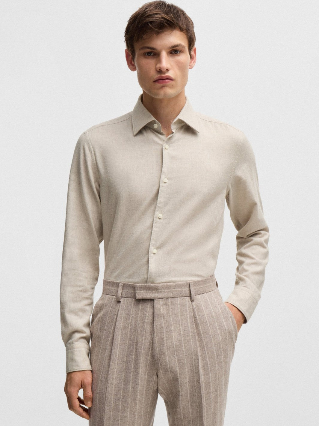 CASUAL FIT SHIRT IN COTTON TWILL