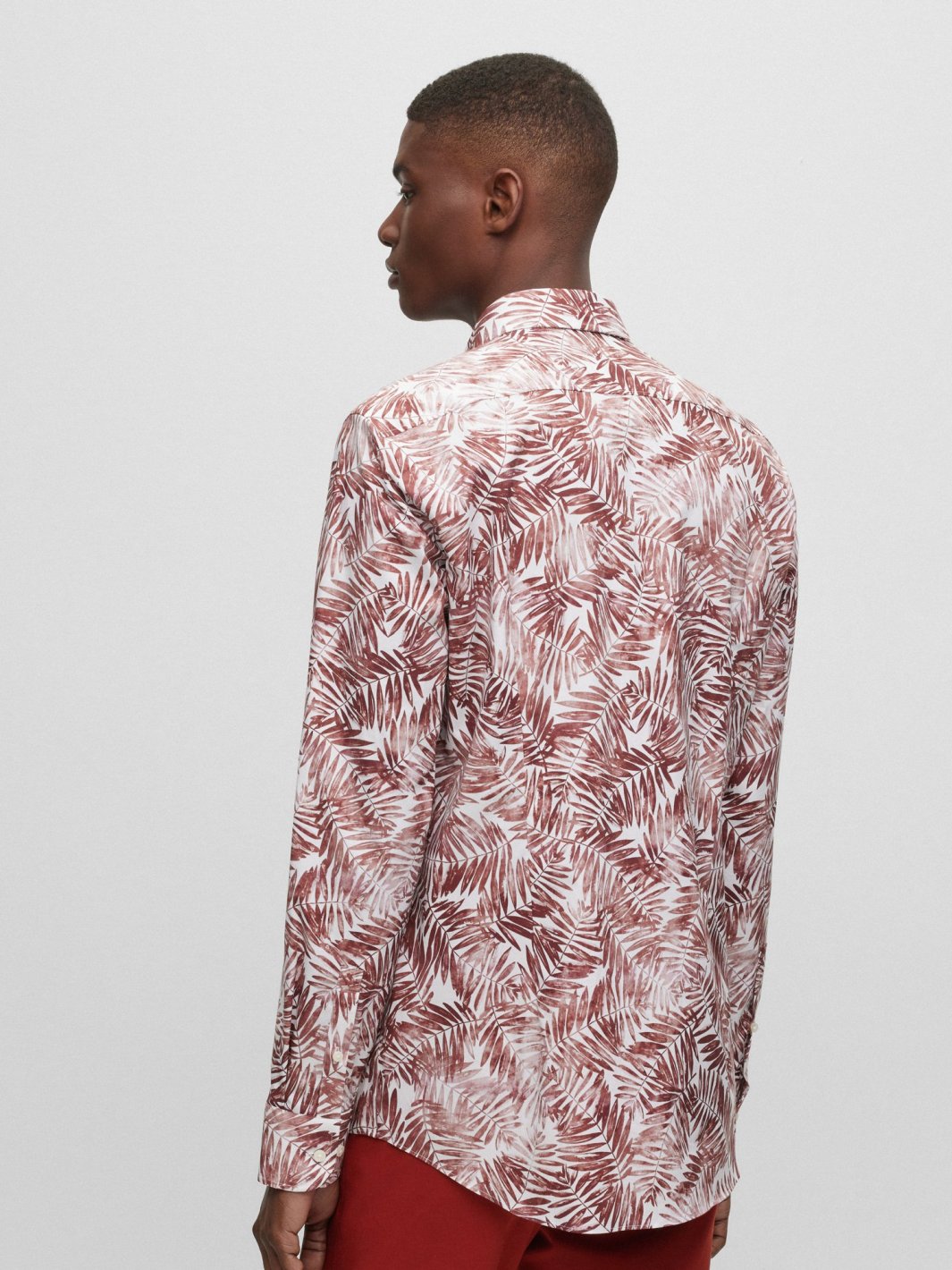 HANK-KENT SLIM FIT BATIK-PRINT SKJORTE