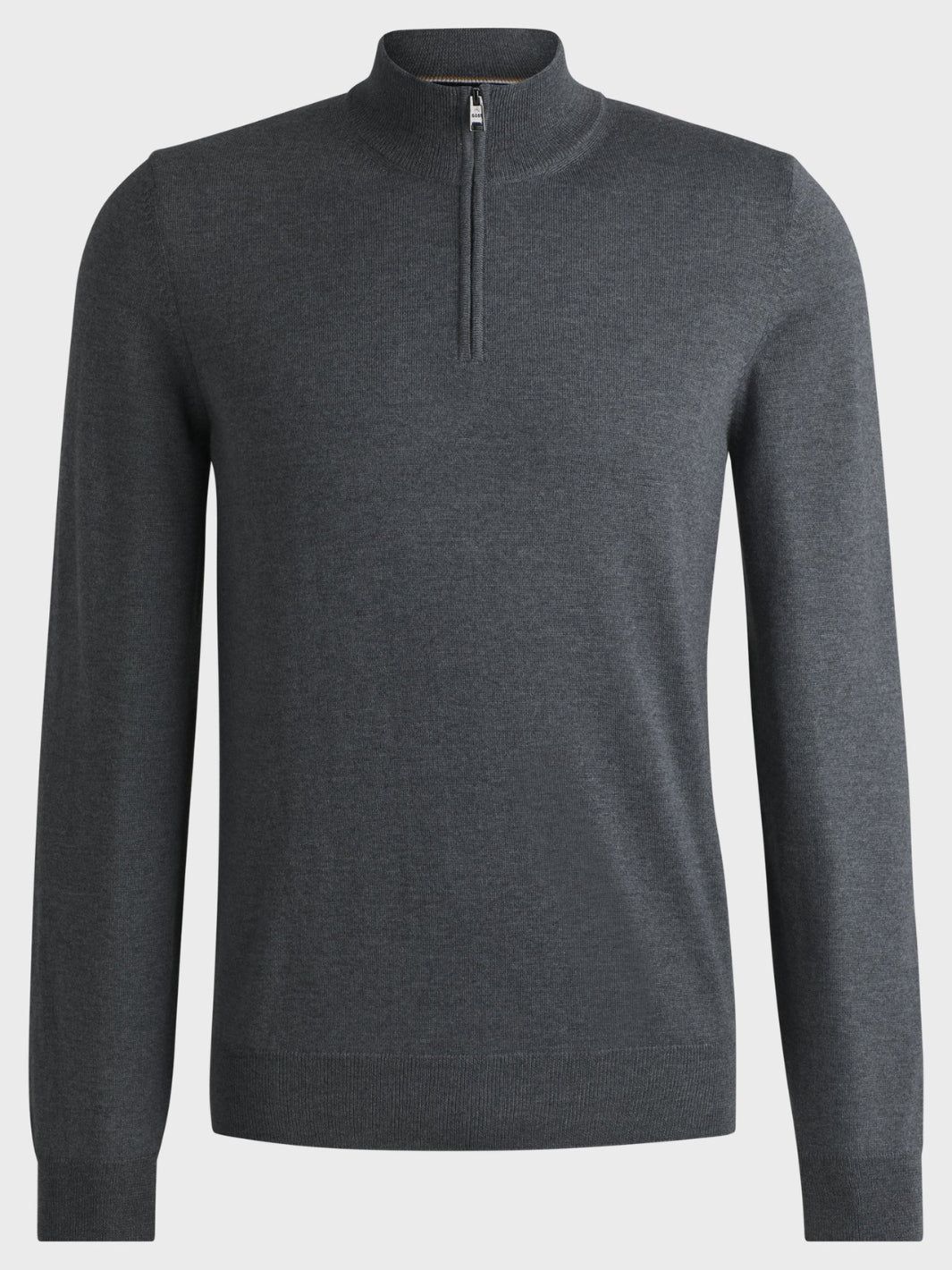 REGULAR-FIT ZIP-NECK SWEATER IN VIRGIN WOOL