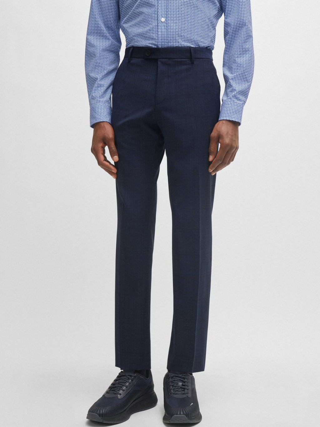 SLIM FIT SUIT IN CHECKED VIRGIN WOOL