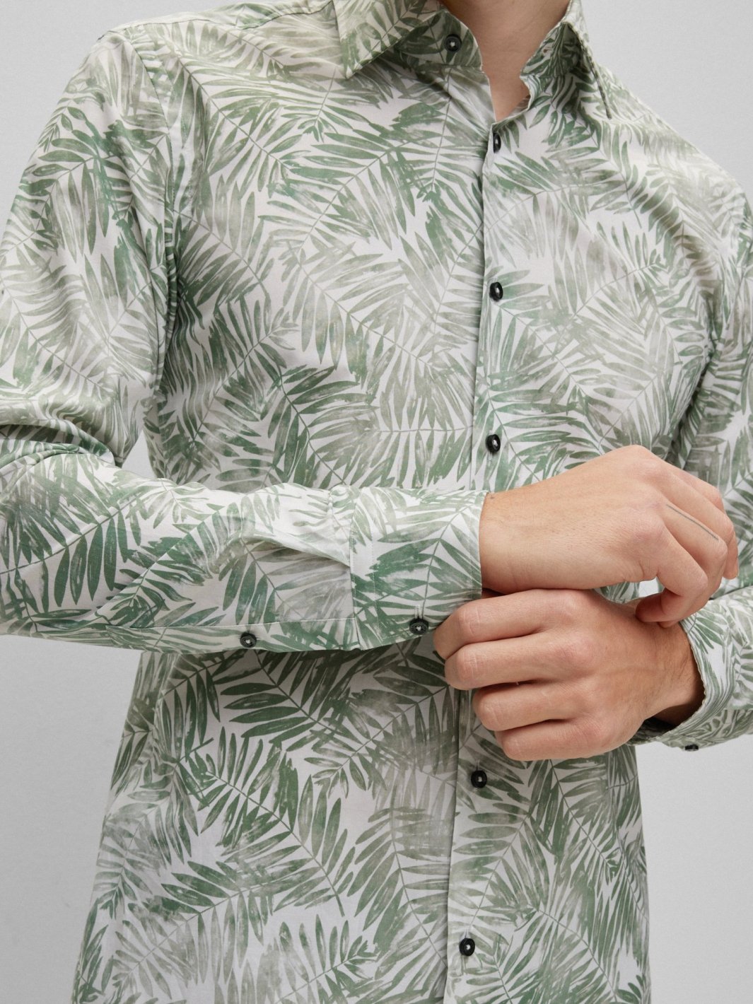 HANK-KENT SLIM FIT BATIK-PRINT SKJORTE