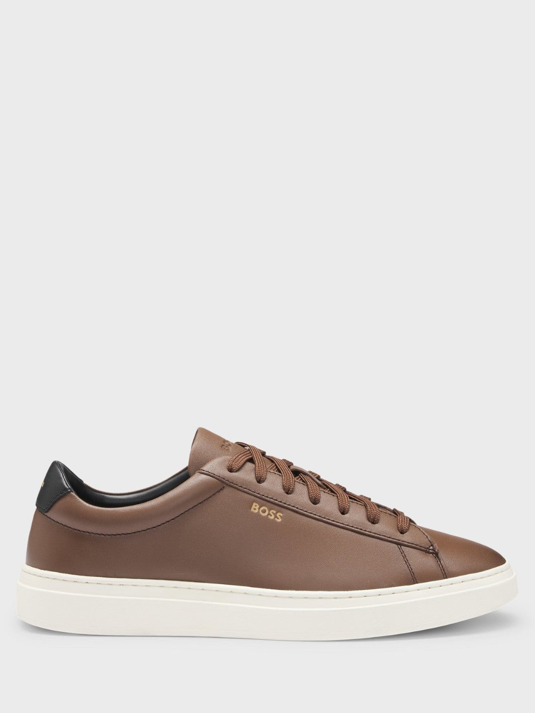 LACE-UP LEATHER TRAINERS