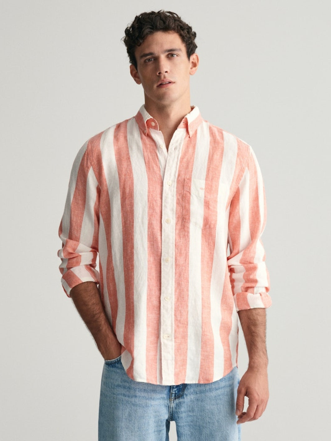 BOLD STRIPE LINEN SHIRT