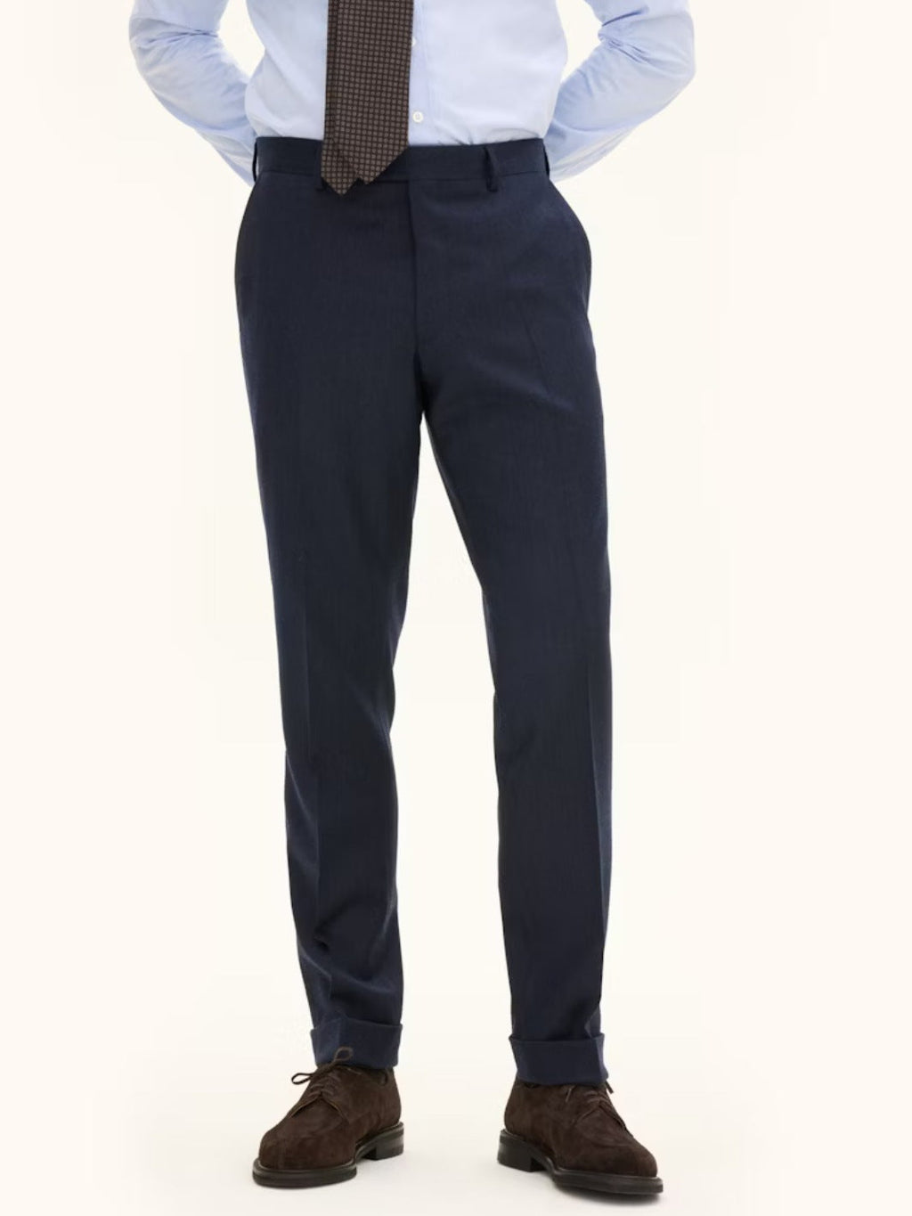 SLIM FIT FLANNEL SUIT PANTS