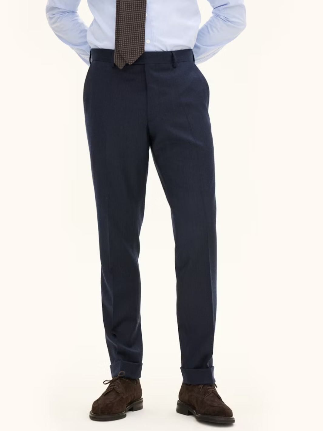 SLIM FIT FLANNEL SUIT PANTS