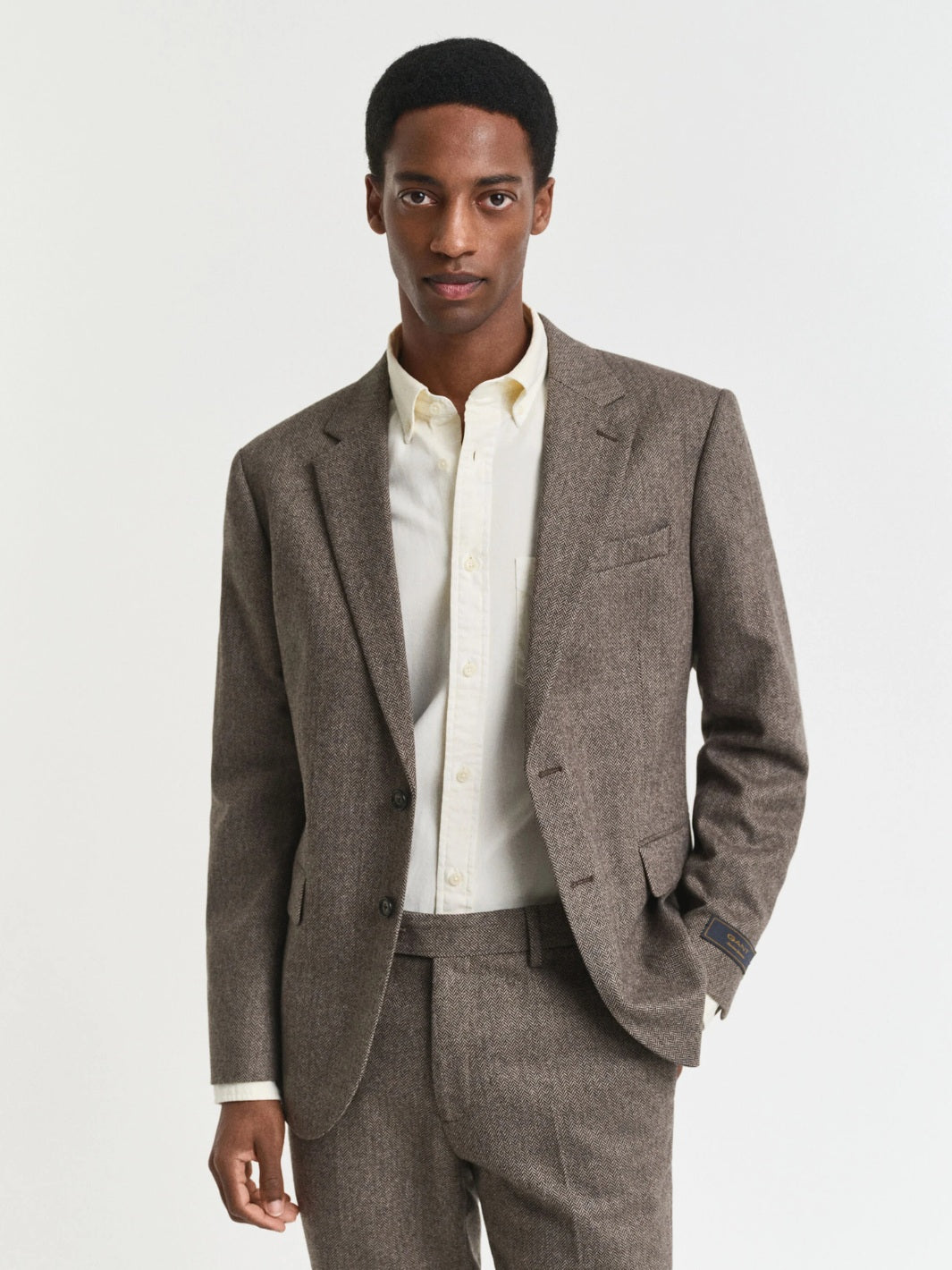 FLANNEL H.BONE SUIT JACKET