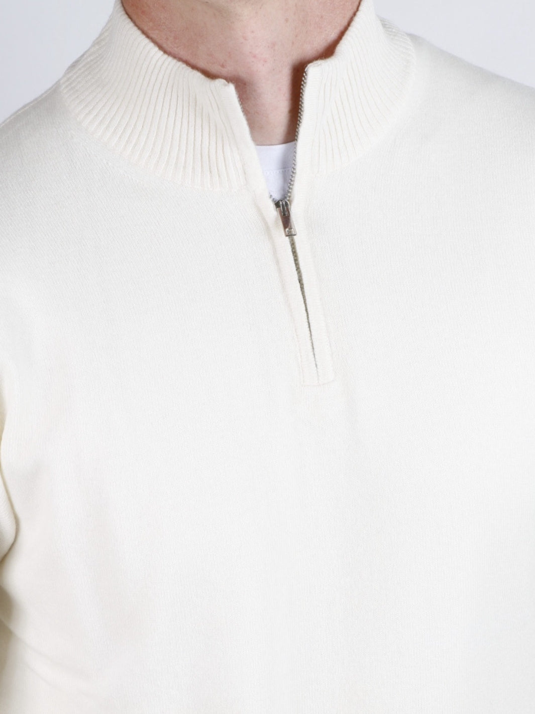 CASHMERE BLEND HALF-ZIP SWEATER