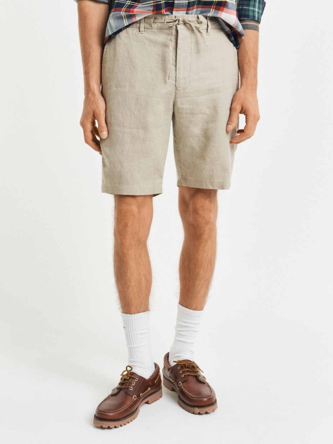 RELAXED FIT LINEN SHORTS