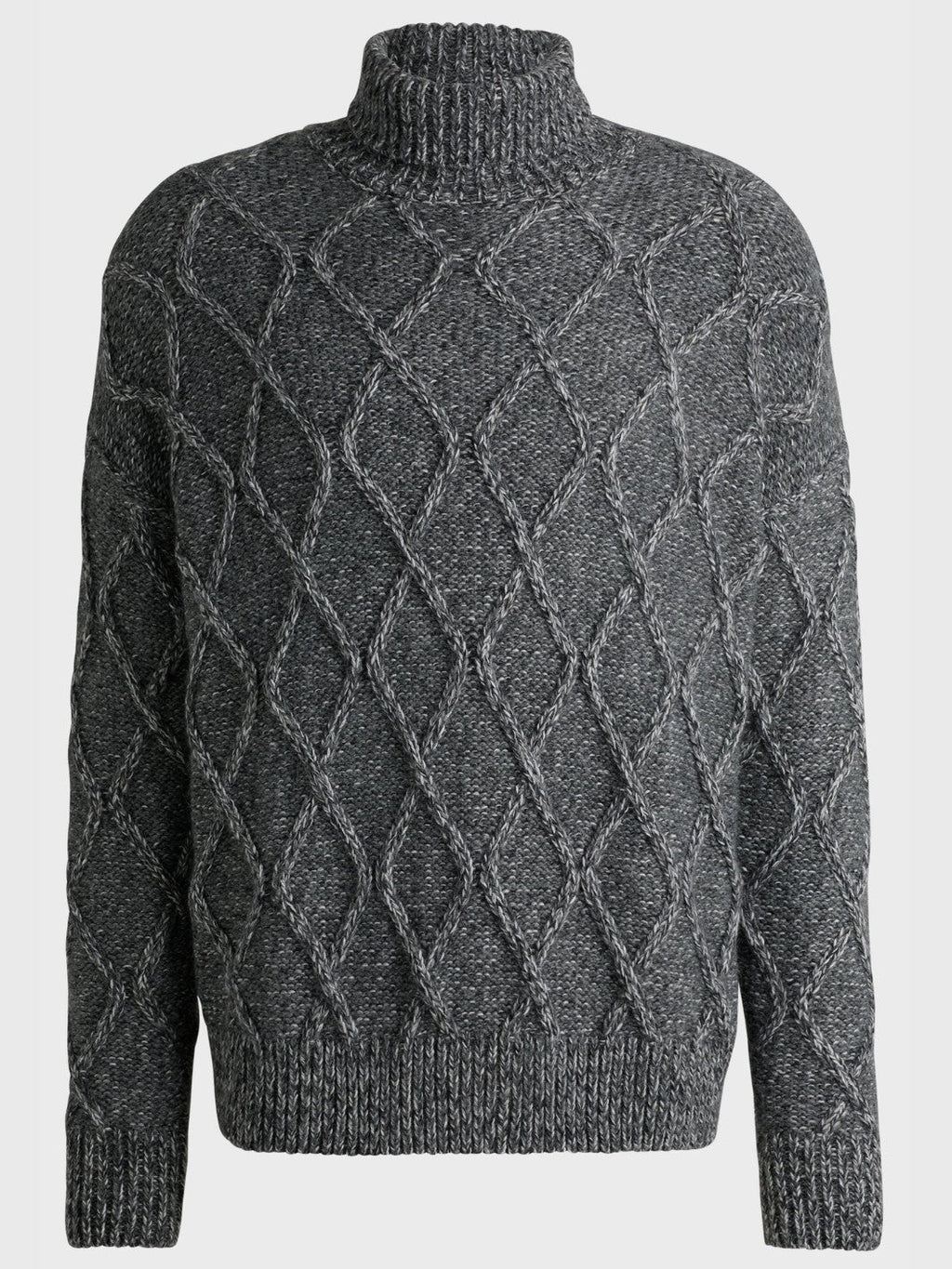 RELAXED-FIT CABLE KNIT SWEATER
