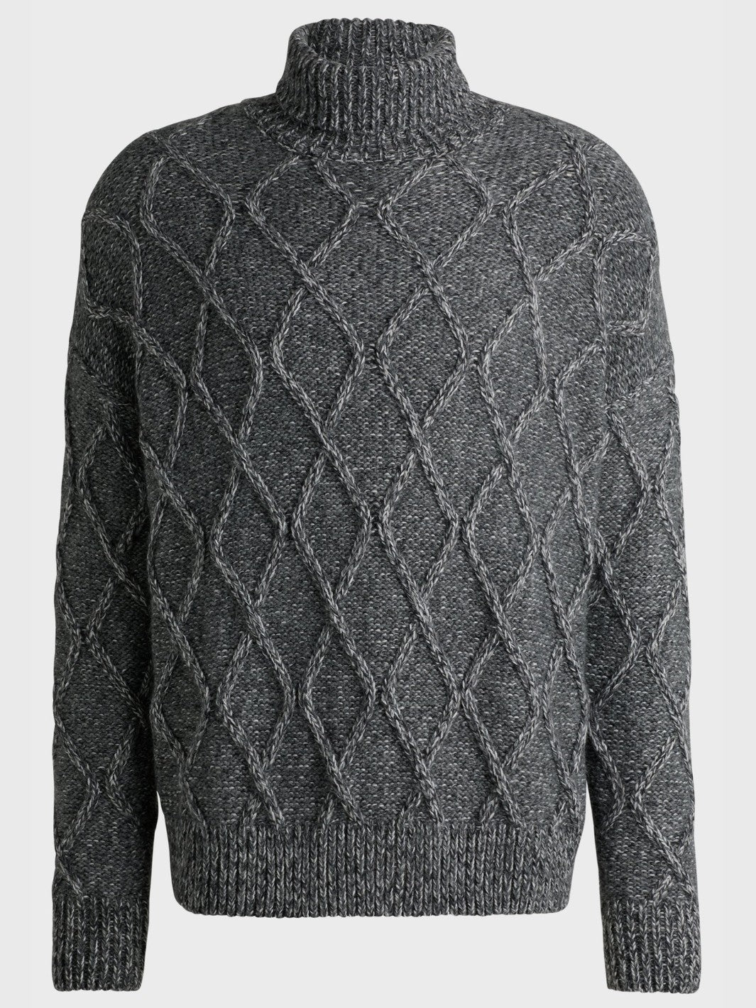 RELAXED-FIT CABLE KNIT SWEATER