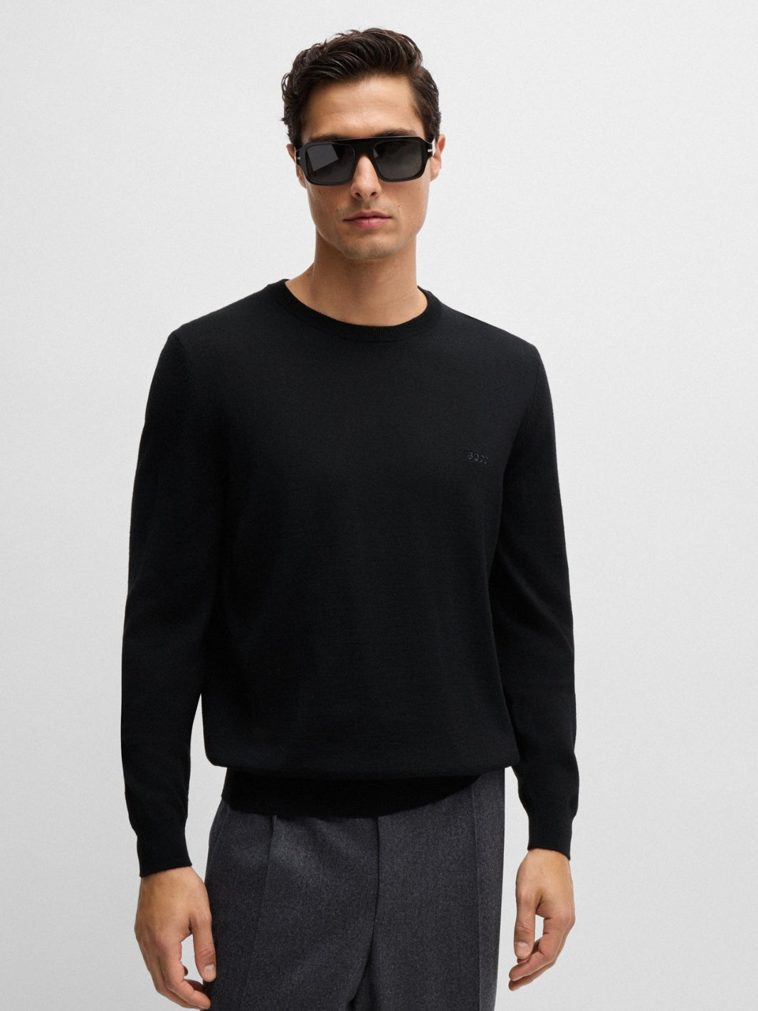 CREW-NECK SWEATER IN VIRGIN WOOL