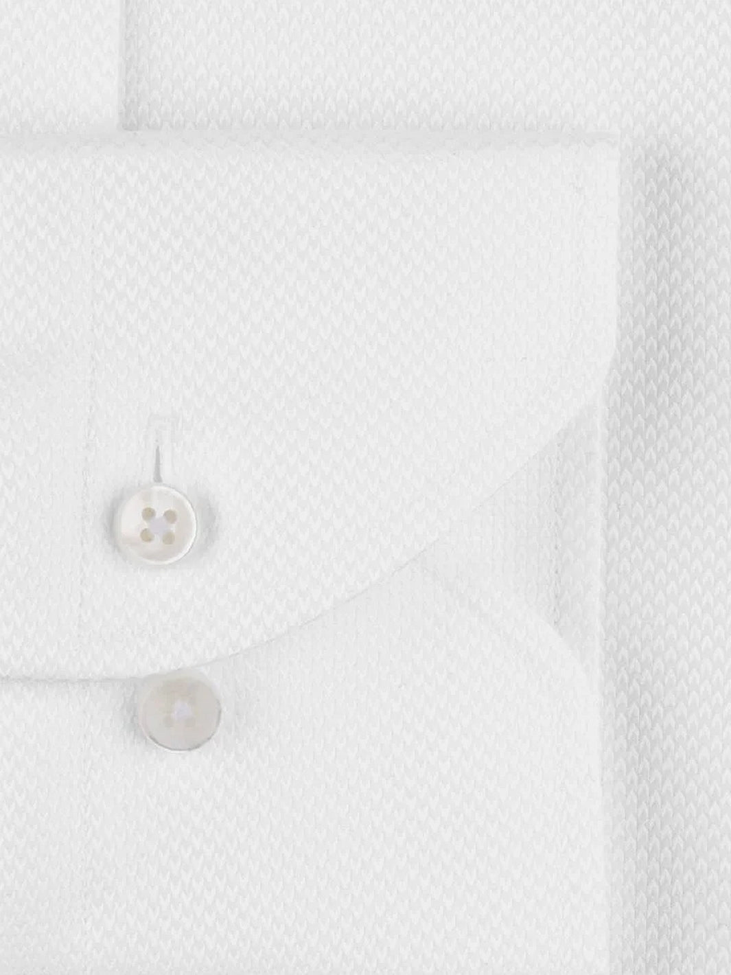 SLIMLINE  WHITE  TEXTURED TWILL SKJORTE